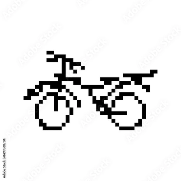 Obraz pixel motorbike