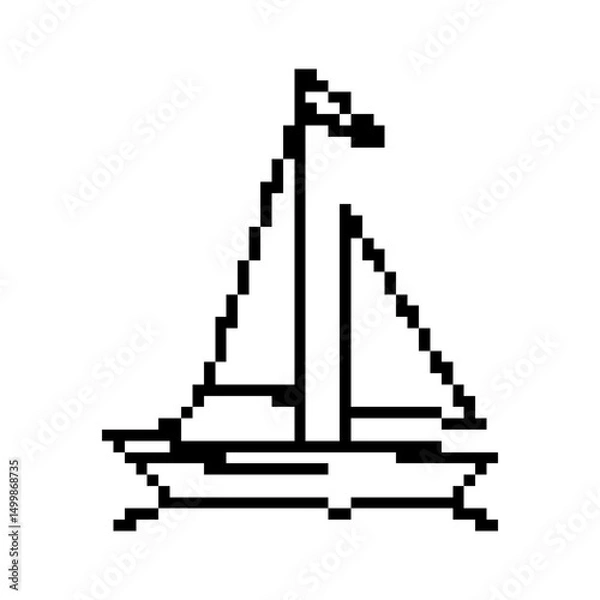 Obraz pixel ship boat