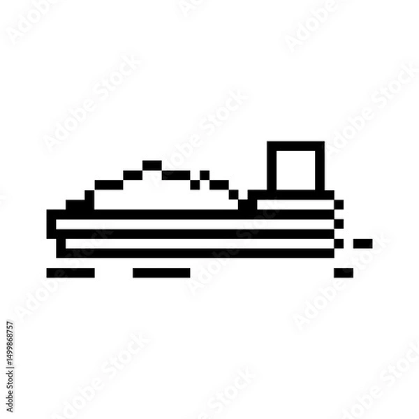 Obraz pixel coal ship