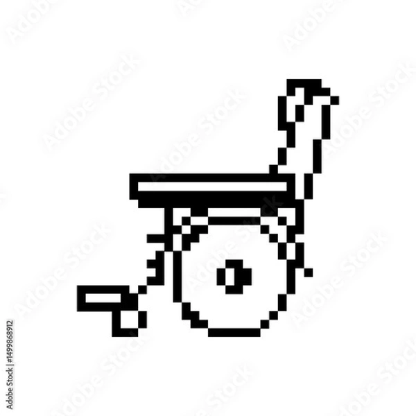 Obraz pixel wheelchair