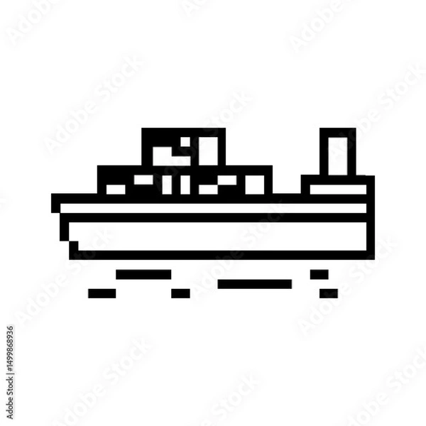 Obraz pixel cargo ship