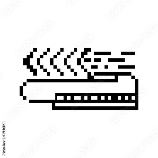 Obraz pixel bullet train