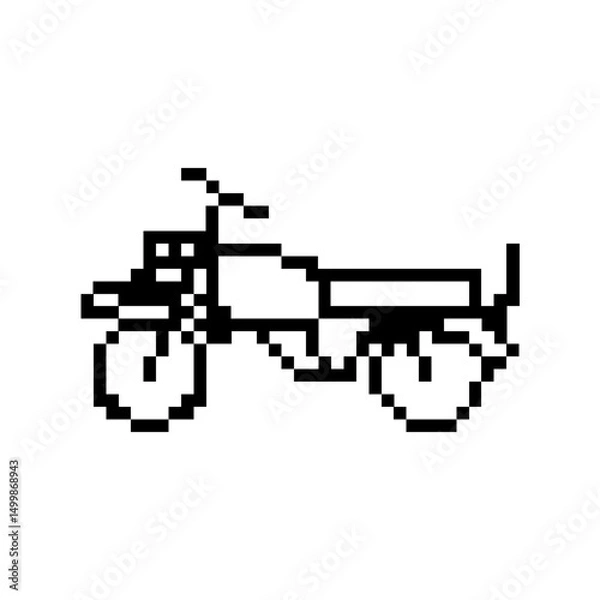 Obraz pixel motorbike