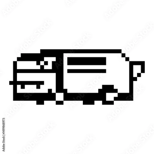 Obraz pixel trash dumbtruck