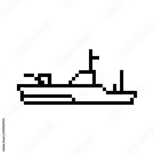 Obraz pixel warship