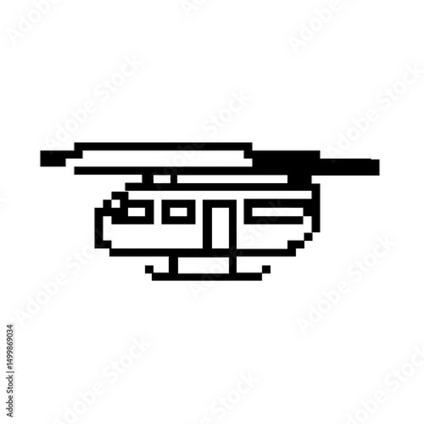 Obraz pixel helicopter