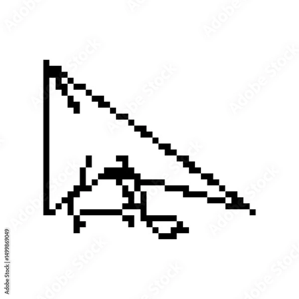 Obraz pixel paper plane