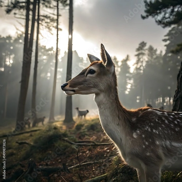 Fototapeta deer in the woods
