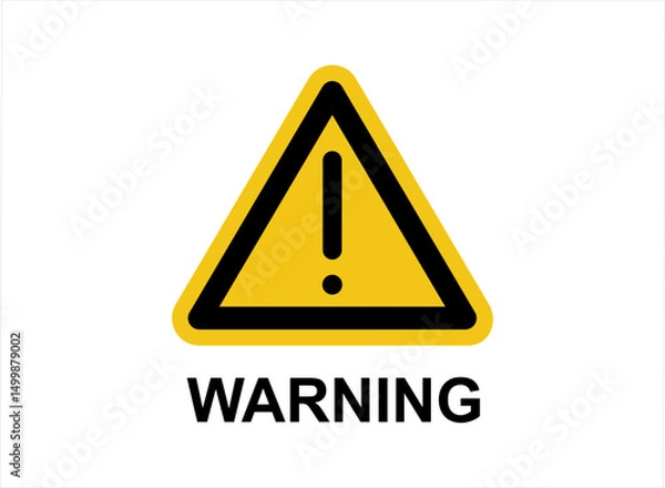 Fototapeta Warning logo icon vector design.