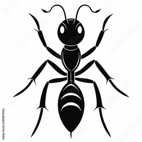 Obraz Ant vector and black design and white background