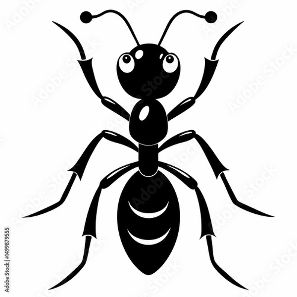Obraz Ant vector and black design and white background