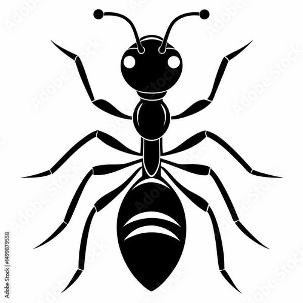 Obraz Ant vector and black design and white background