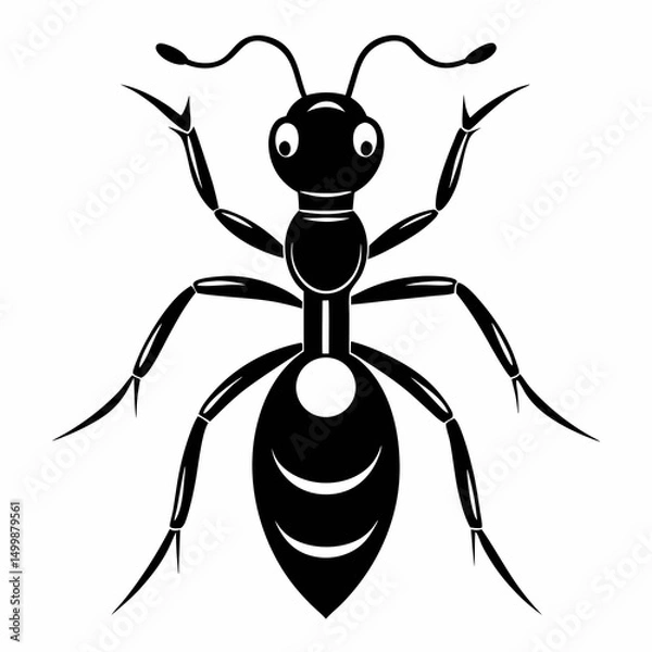 Obraz Ant vector and black design and white background