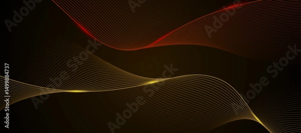 Fototapeta Abstract Graphic Line Background Orange Tone For Illustration.