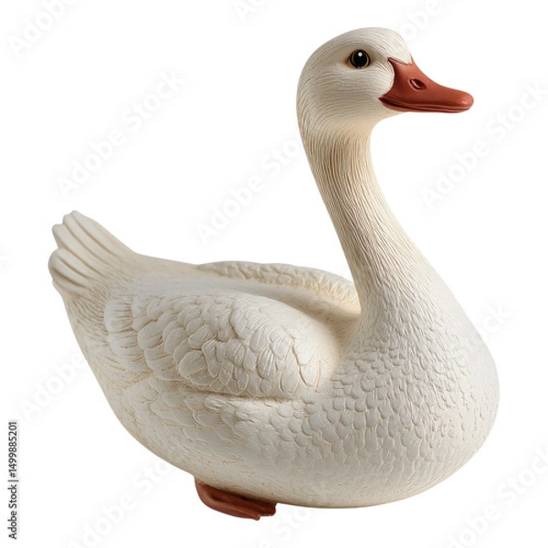 Obraz Toy Goose Crafted from Rubber on transparent background