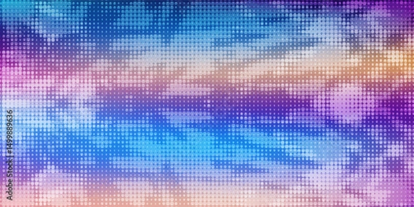 Fototapeta Colorful iridescent holographic foil texture, vector illustration with pastel unicorn rainbow background, pastel color glass
