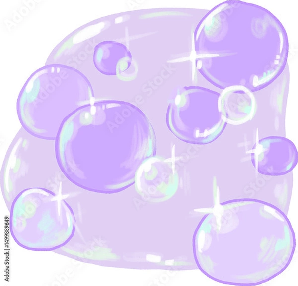 Fototapeta 빛나는 버블 배경 그림