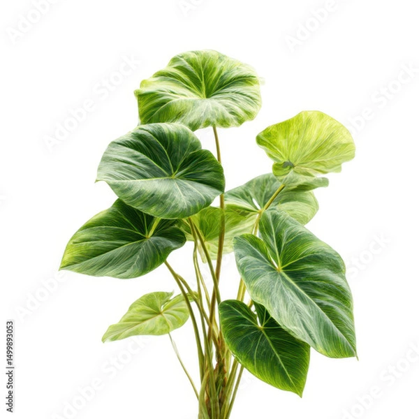 Fototapeta Green leafy plant with stems isolated on transparent background