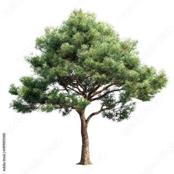 Fototapeta Green tree with leaves isolated on transparent background