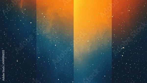 Obraz Cosmic vertical stripes of nebulae and stardust