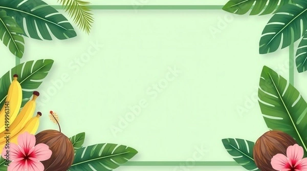 Fototapeta Tropical Summer Frame