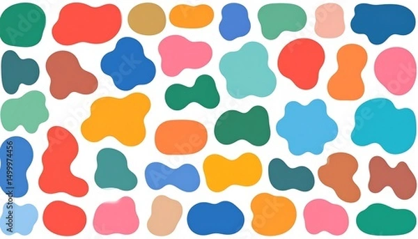 Fototapeta Colorful Abstract Shapes Set.