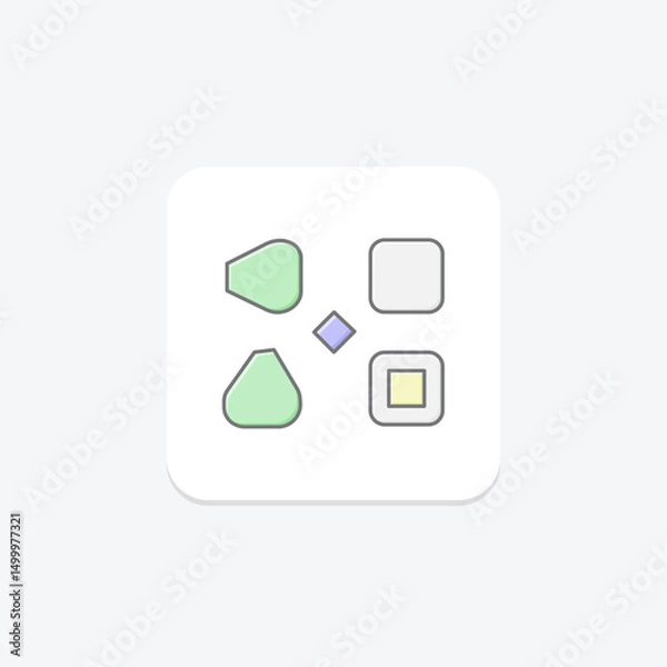 Obraz Item Selector Buttons, vector, pixel perfect, illustrator file