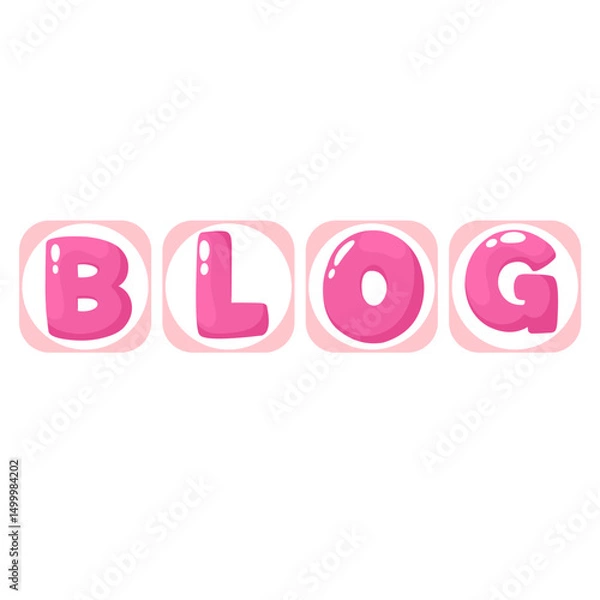 Obraz Text of the word "Blog" Concept of blog, blogging or blogger