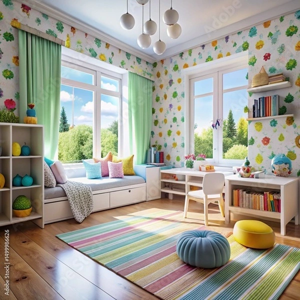 Fototapeta interior of a room with a window