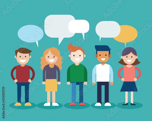 Obraz Group Discussion. Collaboration. Teamwork. and Communication