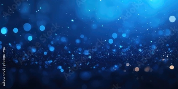 Fototapeta Abstract bokeh background of deep blue