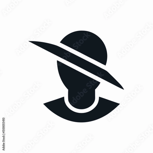 Fototapeta Head Injury Icon: Silhouette of Person with Head Wound