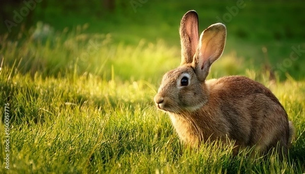 Fototapeta rabbit in the grass