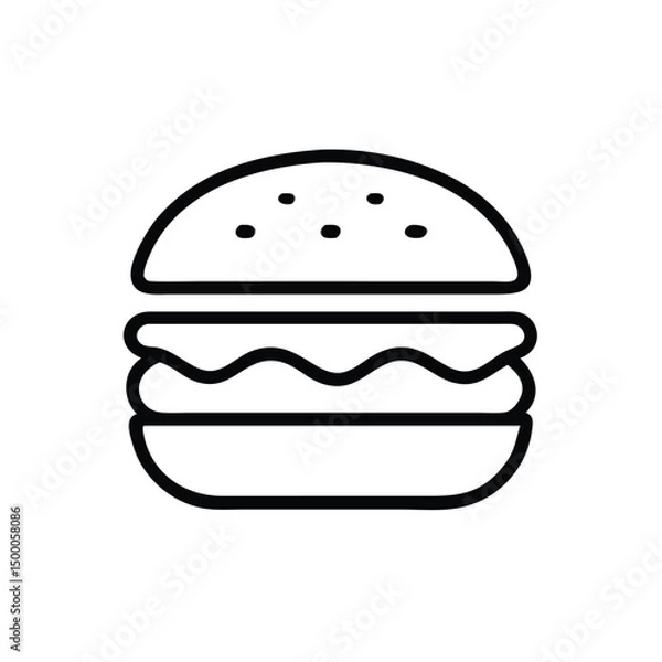 Obraz hamburger vector illustration