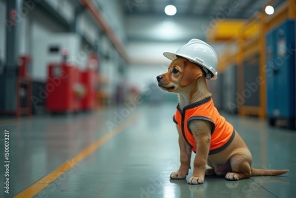 Obraz Safety Inspection of Fire Alarm System in Factory Conducted by Industrial Engineer