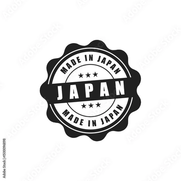 Obraz Authentic Made in Japan Seal Stamp Graphic Design Element for Product Labels and Packaging