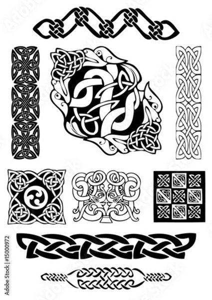 Fototapeta Celtic vector  art-collection on a white background.