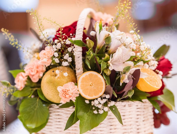 Obraz still life with fruits and flowers