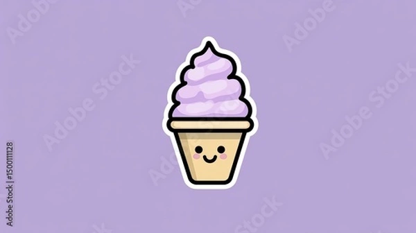 Fototapeta Cute ice cream cone