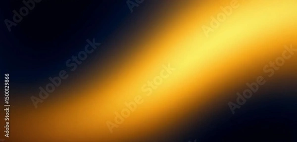 Fototapeta Smooth gradient transition from deep navy blue to shimmering metallic gold, AI generated, pattern, metallic