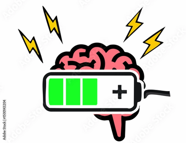 Obraz Brain Power Meter. Vector image
