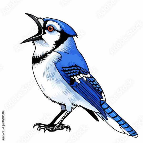 Obraz Blue Jay Bird Vector IllustrationVector image