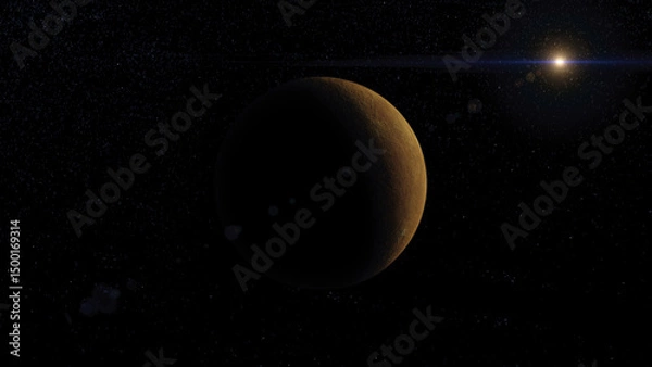Obraz Venus in space orbiting 4k textured