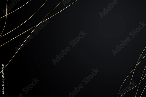 Obraz black and yellow abstract background gold luxury