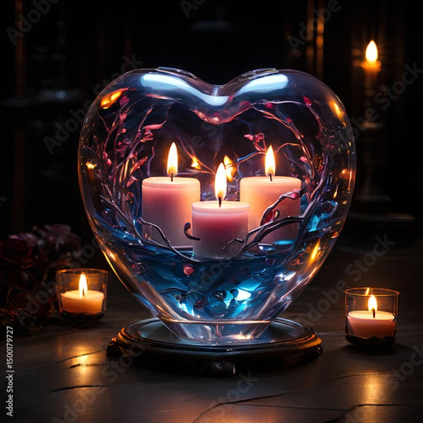 Fototapeta glass heart