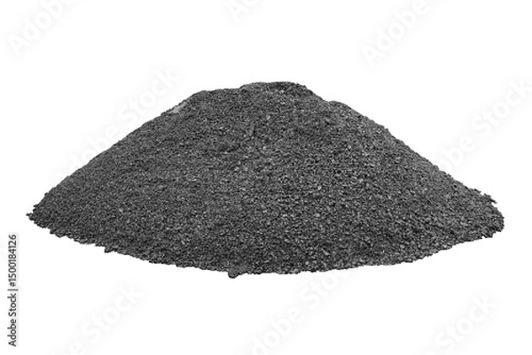 Obraz Pile of asphalt isolated on white