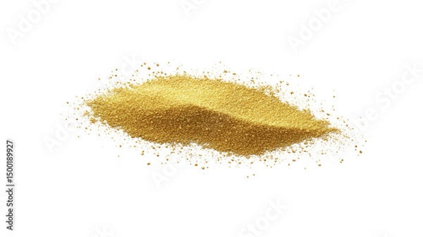 Obraz Golden Sand Pile Isolated on Transparent Background
