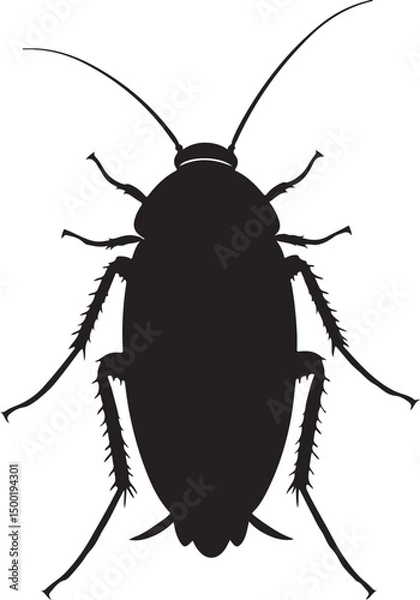Obraz Cockroach Solid Vector Silhouette