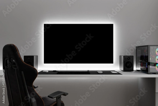 Fototapeta Desk Setup: Clean & Focused