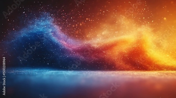 Fototapeta A beautiful depiction of cosmic dust with celestial colors